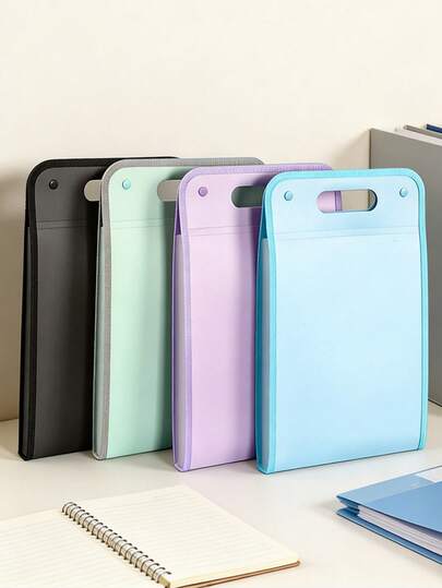 מארגן אחסון קבצים A4 בעל 13 שכבות - תיקיית מסמכים ניידת בקיבולת גדולה המתאימה לבית, לבית הספר ולמשרד - תיקיית פלסטיק צבעונית בסגנון אקורדיון לסטודנטים ולאנשי מקצוע