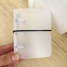 Portada de carpeta mate con 3 agujeros y recambio, bolsa de relleno de PVC, 60 páginas en blanco con cuadrícula, organizador de hojas sueltas DIY - Rectángulo - Ver 15