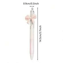 Bộ 6 bút bi hình ruy băng màu hồng 0.5mm, viết trơn tru, quà tặng văn phòng phẩm chất lượng, phù hợp cho học sinh, bé gái, tiệc sinh nhật, đồ dùng học tập. - Nhiều màu - Xem 5