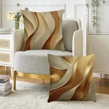 2pcs Minimalist Geometric Striped Pattern Printed Pillow Covers, Suitable For Various Room Cushions - Room Decor - Bedroom Decor - Holiday Decor - Party Decor - (Pillow Insert Not Included) - (No Embroidery) - (Multiple Sizes) - (Single-Sided Print) - 2pcs - View 1