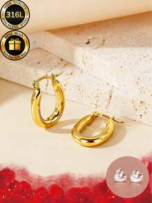 两件套个性化双齿图案耳环+贴心耳部保护和护理针，适合新打耳洞佩戴，也适合各种场合和节日，如派对、周年纪念日、生日等，配有高品质精美礼盒。 - 金色 - 查看 6