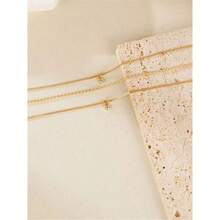 1pc Delicate Pendant Stack Necklace For Women Ladies' Fashion Metal Necklace Suitable For Women's Daily Wear Dates And Parties. Random Style - Phong cách ngẫu nhiên vàng - Xem 4