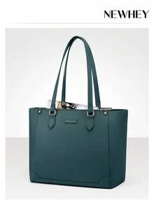 NEWHEY Túi xách nữ chống thấm nước bằng da PU, túi tote đựng laptop 14 inch có khóa kéo, dung tích lớn với 6 ngăn, thích hợp cho công sở, trường học, mua sắm, du lịch. - Nhiều màu - Xem 11
