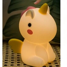 Đèn ngủ trẻ em hình khủng long, 7 màu và 3 độ sáng, đèn ngủ cho bé bú có thể điều chỉnh độ sáng, điều khiển cảm ứng và sạc lại được, đèn chống chói cho phòng trẻ em. - Nhiều màu - Xem 9