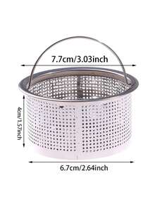 1Pc Stainless Steel Kitchen Sink Strainer Hanging Food Waste Catcher Corner Filter Rack With Fine Mesh Bags For Leftover Garbage Anti Clogging Gadgets - Multicolor - View 4