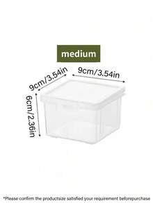 Hộp đựng tăm bông (1/2 chiếc), hộp đựng tăm bông, hộp nhựa trong suốt đựng bông tẩy trang có nắp gập. - Trong sáng - Xem 13