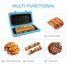 Máy làm bánh mì kẹp bằng lò vi sóng với dây đeo silicon điều chỉnh được, lớp chống dính có thể tháo rời, bánh mì nướng phô mai giòn tan, bánh mì nướng trong vài phút. - Xem 5