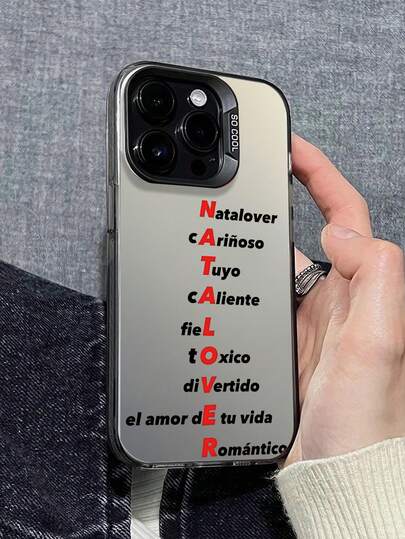 The New Series Of Creative And Fashionable IMD Laser Phone Cases, Spanish Acrostic Love Text Patterns, Classic Hybrid Phone Cases With Shock Resistance And Anti Slip, Compatible With Iphone 17/17Air/17Pro/17ProMax, 16/16Plus/16ProMax, 15.14, 13, 12, 11 Series, Suitable For Galaxy S22, S23, S24, S25 PLUS ULTRA Series, Easter Gift, Christmas/Halloween Decoration/Birthday Gift, Couple .Girlfriend, Boyfriend, Friend Or Yourself.
