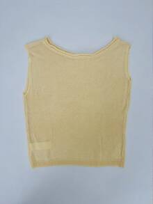 Mejors 女士休闲可爱性感优雅不对称无袖纯色针织吊带背心，适合春夏外出、返校、Y2K 街头服饰、日常穿着、约会、工作、度假、乡村音乐节等场合。 - 黃色 - 查看 12