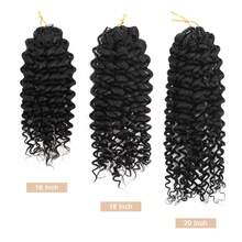 AMAYKAI Crochet Human Hair Water Wave 60g/120g/240g 16 18 20 22 24 26 Inch Lightweight Knotless Feather Extension Pre Separated Jerry Curly Handmade Bundles Full Invisiable Knot With String Pre Looped Crochet Human Hair Deep Curly Pre Separated Knotless Ocean Wave Crochet Hair Water Curly Human Hair Luxe Gifts For Moments That Matter. #PremiumGifts Water Wave Bundles Can Wear Hair Accessory Suitable For Spring Used Together With Beauty Makeup Wigs Human Hair Put On And Go, Wigs, Human Hair, Human Hair Wigs, Curly Wigs Human Hair, Makeup, Valentine's Day, Valentines, Travel Essential, Maquillaje, Valentines Gifts For Girlfriend, Valentines Gifts, New Year - Natural Black - 查看 8