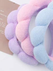 1/2个编织云朵海绵发箍，天鹅绒高冠发箍，女士适用，适合洗脸、化妆、护肤 - 蓬松海绵发箍，适合女孩卸妆、沐浴、秋季、头发、发饰、美发工具、美发用品、美妆配件、礼物、旅行、女士礼物、美发用品、圣诞袜填充物、女士圣诞袜填充物、成人圣诞袜填充物、成人圣诞袜填充物、美发用品、成人发饰、发饰、女士礼物创意、美妆圣诞袜填充物、女士夏季海滩度假必备配饰 - 彩色 - 查看 5