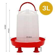 1.5 Kg/3 L Automatic Chicken Poultry Waterer Bucket Feeder High Quality Water Barrel Drinker Bucket Quail Drinking Farm Supply - 3L Waterer - View 11