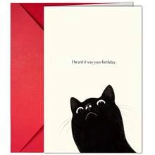 Set Of 1 Original Birthday Greeting Card Featuring A Black Cat And Fun Black Cat Designs. Envelopes Included. Suitable For Family, Friends, Sisters, Brothers, And Best Friends - Perfect For All Cat Lovers! - View 2