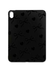Black Bow Heart Print Soft Silicone Shockproof Protective Case, Suitable For Mainstream Models, Cute & Cool Style, Ideal For Daily Use, Valentine's Day, Birthday, Christmas, Mother's Day, Graduation, Gift Giving, Compatible With Kindle, 11th Gen, A16 - Black - View 29