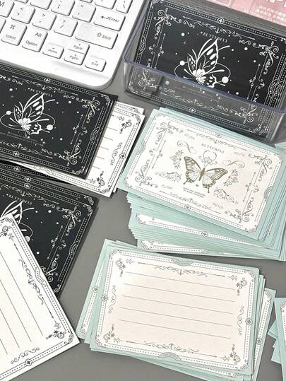 Bộ 20 thiệp chúc mừng hình bướm phong cách sáng tạo, thiệp viết tay tinh tế, quà tặng sinh nhật, lễ hội, quà tặng đa năng.