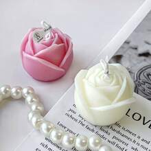 5种尺寸玫瑰花硅胶模具，适用于蜡烛制作——可重复使用的DIY石膏/肥皂/树脂模具，适用于母亲节、婚礼、情人节、父亲节等手工制作。 - 花 - 查看 8