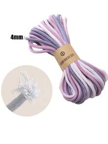 10M/Pack Hand Dyed Gradient Woven Rope - DIY Handmade, Gift Packaging, And Home Decoration Core Spun Rope - Soft And Durable Multi-Color Handmade Material, Bright Handmade Rope, Beading Cords & Threads - Gradient Braided Rope - View 4