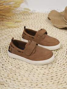 男童休闲轻便四季低帮运动鞋，英伦风 - 棕色 - 查看 6