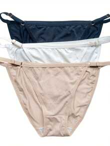 6 Pack Adjustable Plus Size Sexy Panties For Women, Pure Desire Bikini Style Summer Thin Ladies Underwear - Nhiều màu - Xem 4