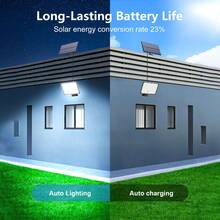 153/210 LED Luz de Solar, Luz de Sensor de Movimiento para Jardín Exterior, 3 Modos de Iluminación, Impermeable, Luz Solar Dividida Adecuada para Garajes, Pasillos y Otras Áreas sin Luz Solar Directa. - Lámpara de pared dividida alimentada por energía solar - Ver 11