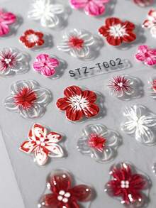 2 miếng dán móng tay hình hoa dâm bụt màu hồng nhạt, họa tiết hoa lan dập nổi 5D, mềm mại, thích hợp trang trí móng tay mùa xuân hè, phụ kiện móng tay tự làm cho đám cưới/lễ hội. - Nhiều màu - Xem 6