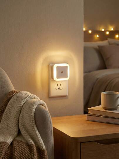 6 piezas Luz de ambiente nocturna cuadrada LED, luz nocturna para guardería, decoración festiva, para decoración del hogar, decoración de pared, decoración de cocina, decoración de sala de juegos, decoración de fiesta, decoración de cumpleaños, decoración de boda, dormitorio, estudio, baño, fiesta de graduación, decoración de campamento, escuela, restaurante, bar, fiesta de jardín