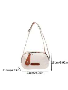 1 Stück vielseitige Blumen-Applikation kleine Umhängetasche, Schultertasche, Handytasche geeignet für Reisen, Urlaub, Einkaufen - Beige - Übersicht 5