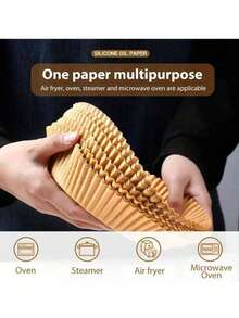 50/100/200 miếng lót nồi chiên không dầu hình vuông dùng một lần (6.3"/7.87"), lót rổ chiên không dầu bằng giấy, cốc nướng giấy, khay nướng, đĩa giấy dùng một lần, tấm lót đĩa, giấy chống dầu mỡ, phụ kiện lò nướng, dụng cụ làm bánh. - Nhiều màu - Xem 7
