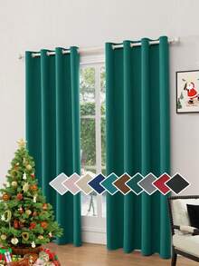 1 tấm hoặc 2 tấm rèm cửa có lỗ trên tùy chọn, rèm cửa cách nhiệt cản sáng dệt ba lớp bằng vải cao cấp, thích hợp để làm tối phòng ngủ và phòng khách, rèm cửa màu xám nhạt - Màu Xám nhạt - Xem 19