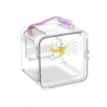 Hamster Travel Cage, Breathable And Easy To Clean Square Small Pet Carrier Cage For Hamsters, Mice, Flying Squirrels, Hedgehogs - View 12