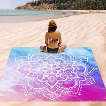 1 tấm chăn trải biển họa tiết Mandala phong cách Bohemian, cỡ cực lớn, nhẹ và bền. Lý tưởng cho du lịch, cắm trại và dã ngoại. Kích thước lớn dành cho người lớn. Hoàn hảo cho bãi biển và các hoạt động ngoài trời. - phong cách3 - Xem 2