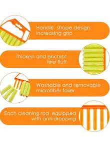 Blind Cleaning Brush, Window Curtain Duster, Blind Cleaner Tool For Venetian Blinds, Sheer Curtains, Roller Shades, Window Crevices - A - View 7