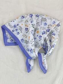 1件女士碎花图案方巾，时尚领巾 - 彩色 - 查看 10