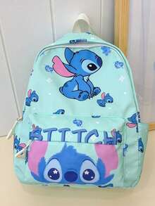 Ba lô Lilo & Stitch dành cho nữ và thanh thiếu niên - Ba lô họa tiết hoa và kem thời trang - Ba lô du lịch/sử dụng hàng ngày dung tích lớn, thiết kế nhiều ngăn - Túi xách thời trang cho học sinh, dây đeo vai có thể điều chỉnh - Sản phẩm được cấp phép chính thức - Nhiều màu - Xem 11