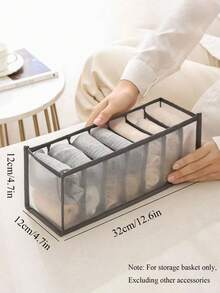 1/3 Piecesmesh Partition Storage Box, Washable And Foldable Drawer Wardrobe Storage Box, Portable Home Organizer, Underwear Storage Organizer, Treatment Certificate, Home Storage, Suitable For Storing Underwear, Clothing, Socks And Accessories - Multicolor - View 19
