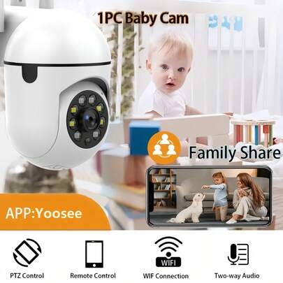 RecorGood 2K HD Home Security Camera, With Color Night Vision And Alarm, Two-Way Audio, Suitable For Pets/Dogs/Babies/Nannies, 2.4GHz WiFi Camera, Supports Cloud & SD Card Storage, Compatible With Alexa/Home Smart Home System