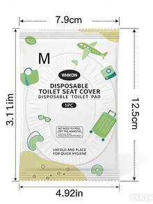 10/40/50 pièces Housses de siège de toilette jetables, convenant aux enfants et aux adultes, avec une meilleure performance imperméable, pack de voyage portable, convenant pour l'apprentissage de la propreté - Multicolore - Voir 10