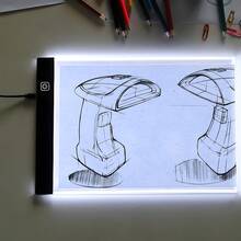 1 hộp đèn LED soi tranh cỡ lớn A2/A3/A4/A5 độ sáng cao, bảng đèn LED, thích hợp cho bộ tranh đính đá, tấm đèn soi tranh đính đá, bảng đèn soi tranh dùng nguồn USB, phụ kiện tranh đính đá, thích hợp cho vẽ, phác thảo, hoạt hình, kèm 4 kẹp, quà tặng Giáng sinh & Halloween (có các màu đen, đỏ, xanh dương, vàng) - màu đen - Xem 9