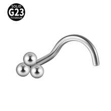 1 chiếc khuyên mũi bằng titan 20g đính đá CZ hình vít, kiểu hoa, không ren, dùng để giữ lỗ xỏ mũi, trang sức xỏ khuyên cơ thể. - Như thể hiện trong hình ảnh - Xem 21