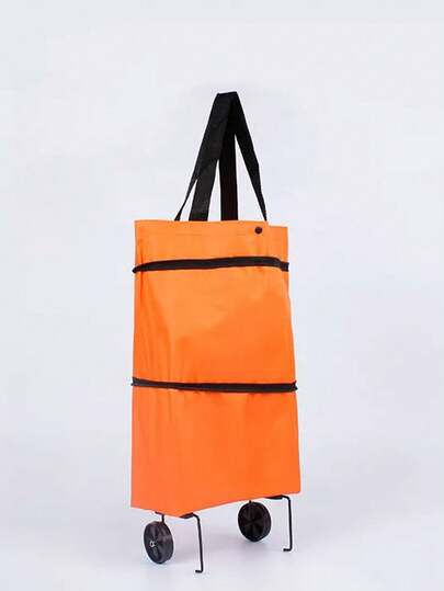 Xe đẩy mua sắm gấp gọn di động có bánh xe, túi đựng đồ tạp hóa có thể thu gọn dùng cho gia đình và siêu thị.