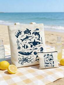Túi tote vải canvas phong cách xăm hình cổ điển họa tiết động vật biển, túi xách chủ đề bãi biển, túi đeo vai nữ dung tích lớn, túi xách cầm tay di động, túi lưu trữ đa năng, túi đi làm đi chợ, túi đi siêu thị gấp gọn dung tích lớn phong cách thường ngày, quà tặng hoàn hảo cho người yêu đại dương, bạn bè, phụ nữ, mẹ, phù hợp cho Ngày của Mẹ, Ngày Nhà giáo, mùa tựu trường, sinh nhật và các ngày lễ khác, quà tặng hoàn hảo cho bạn bè, phụ nữ, mẹ, giáo viên, sinh viên yêu đại dương, quà tặng hoàn hảo cho kỳ nghỉ bãi biển mùa xuân và mùa hè - Nhiều màu - Xem 8