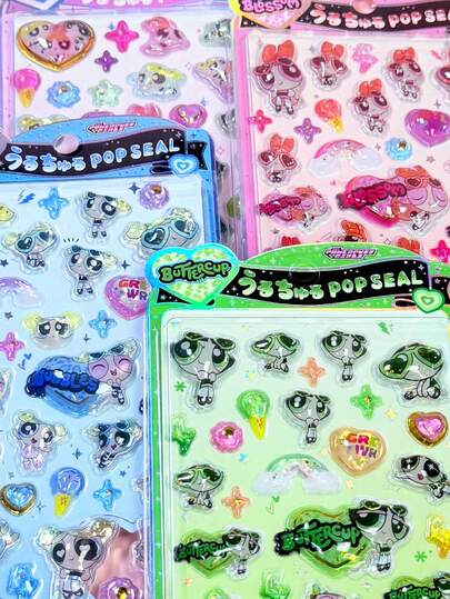 动漫周边商品，时尚百搭优雅派对贺卡，节日礼物，儿童3D/DIY贴纸，派对、生日、圣诞节、感恩节礼物，活页笔记本，手工奖励，拼图贴纸装饰书