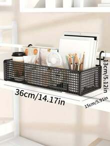 Giỏ treo đồ cạnh giường bằng sắt mỹ thuật, kệ đựng đồ cạnh giường, giỏ đựng đồ cạnh giường ký túc xá, giỏ treo cửa bằng gang - Màu đen, lưới đan, giá đựng đồ đa năng với khung kim loại chắc chắn và cơ chế móc treo an toàn, tiết kiệm không gian. Thích hợp để đựng quần áo, đồ chơi, chăn ga gối đệm - dùng trong ký túc xá, phòng ngủ, tủ quần áo. Giỏ đựng đồ đan, kệ cạnh giường tiết kiệm không cần khoan. - Nhiều màu - Xem 7
