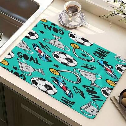 1pc Kids' Playful Pattern Protective Pad - Scratch-Resistant, Moisture-Absorbent, Durable Washing Machine And Refrigerator Pad, Suitable For Laundry Room, Kitchen Countertop, Dishwasher-, Easy-Clean Surface, Fits Washing Machine, Modern Home Decor Design, Prevents Scratches And Spills