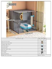 Modular Cat Cage, Cat Game Fence, Cat House, Suitable For Kittens And Adult Cats, Indoor Home Use - Multicolor - View 18