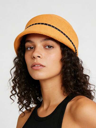 1顶时尚新款女士多功能草帽，舒适遮阳帽，适合户外、旅行、海滩、派对、休闲穿着