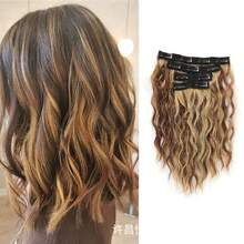 12英寸4片装化纤接发,增加发量和长度,适合日常佩戴 - Dark Brown - 查看 15