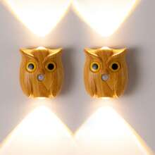 LED Motion Sensor Wall Light, Decorative Wall Lamp Lighting, Wireless USB Sensor Night Light, Wireless LED Wall Light, Rechargeable Magnetic Night Light, Suitable For Hallway, Kitchen Cabinet, Wardrobe And Room Decoration - Owl Design - View 17