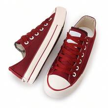 Women's Classic Basic All Casual Low-Top Sneakers By Vowels - 紅木色 - 查看 6