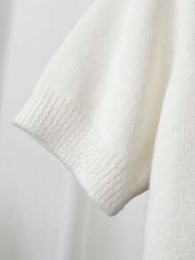 Áo khoác cardigan nữ màu xám cài nút - Áo cardigan tay ngắn thời trang thường ngày, co giãn, dáng chữ H, phù hợp cho mùa xuân và mùa hè, thiết kế chi tiết gân, cài nút, vải thoáng khí, kiểu cardigan, món đồ thiết yếu cho mùa xuân/hè. Màu trắng. - trắng - Xem 5
